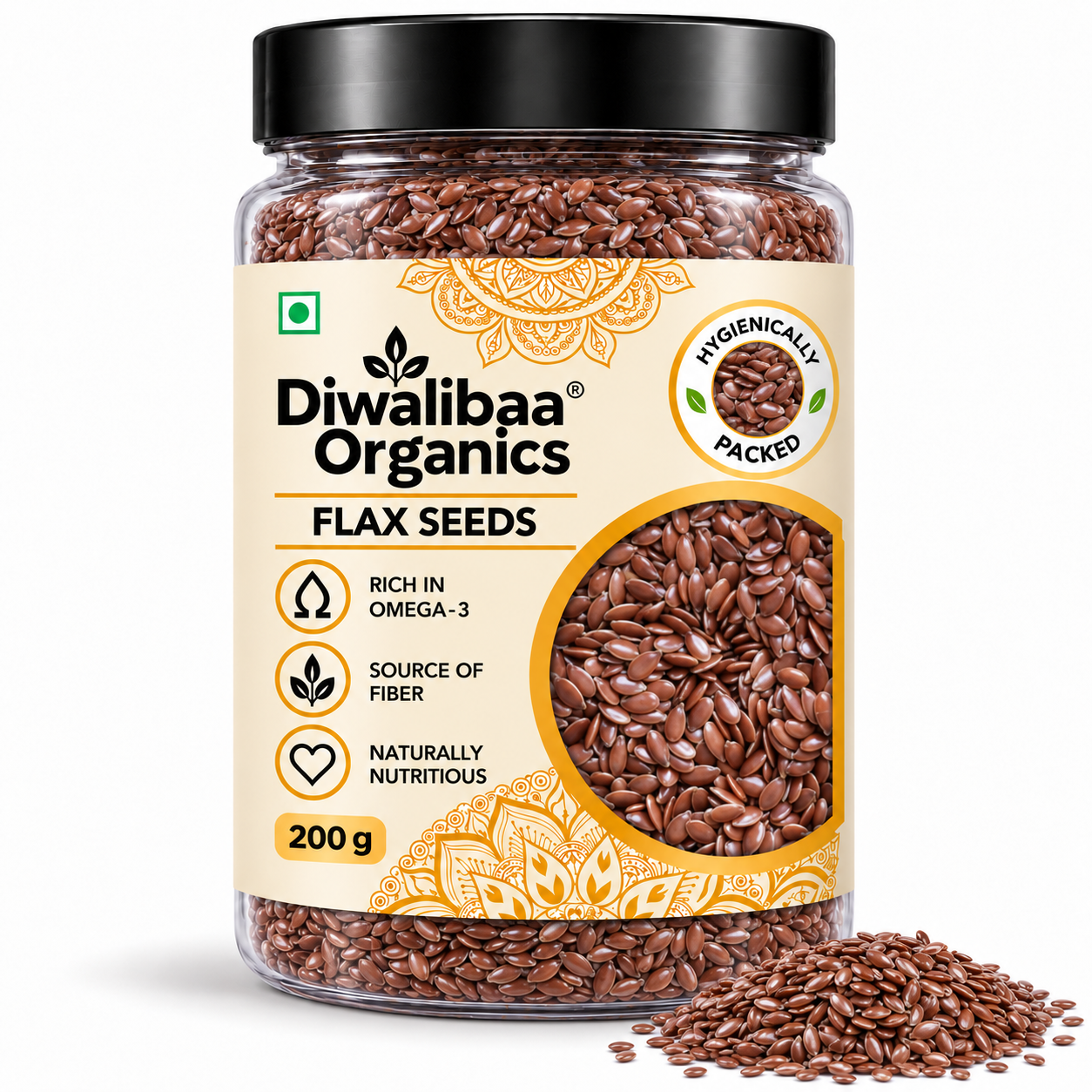 Diwalibaa Organics Flax Seeds (Alsi)