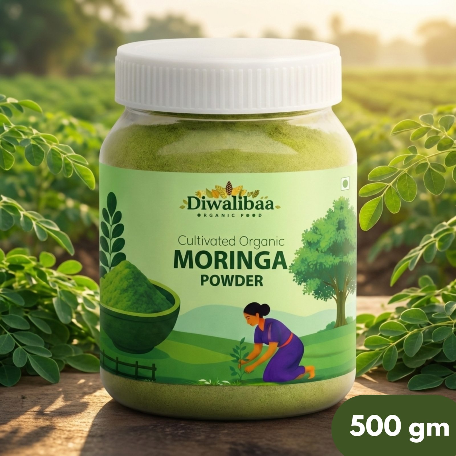 DIwalibaa Organics Organic Moringa Leaf Powder for Weight Loss 100% Natural For Hair|Skin|Superfood (Copy)