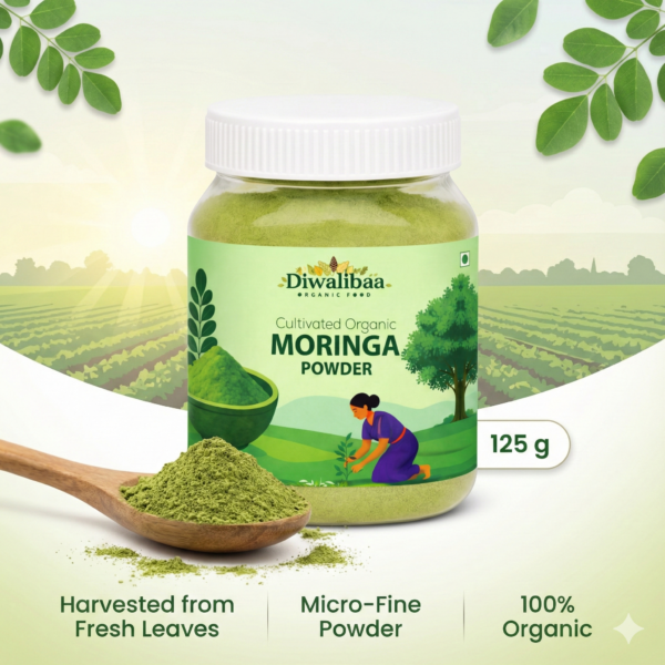 DIwalibaa Organics Organic Moringa Leaf Powder for Weight Loss 100% Natural For Hair|Skin|Superfood (Copy)