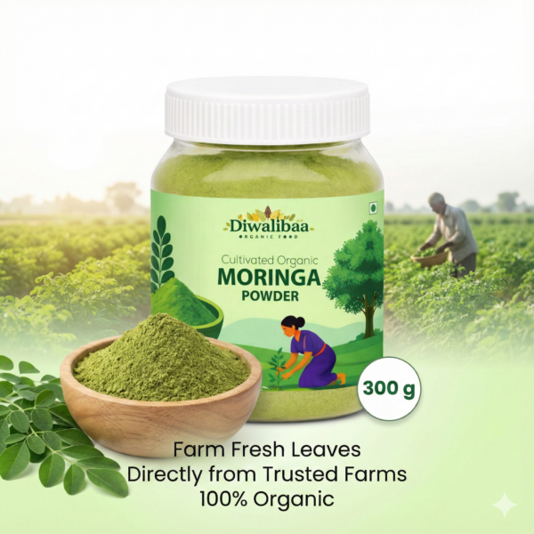 DIwalibaa Organics Organic Moringa Leaf Powder for Weight Loss 100% Natural For Hair|Skin|Superfood (Copy)